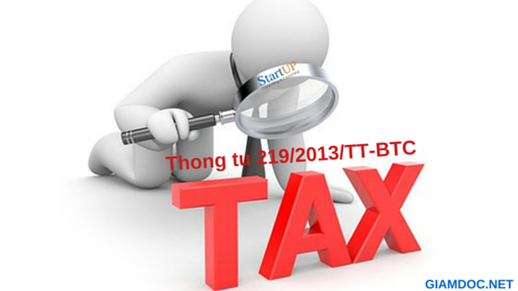 Thong tu 219/2013/Tt-BTC