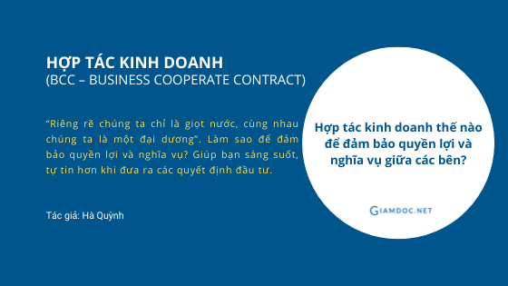 Hợp tác kinh doanh BCC (Business Cooperate Contract) 