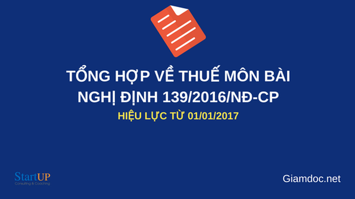 thue mon bai theo NĐ139/2016/NĐ-CP